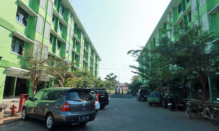 DIMINATI: Salah satu rusunawa yang ada di Kota Pasuruan. Rumah susun sewa tersebut, masih menjadi primadona masyarakat yang belum memiliki hunian.