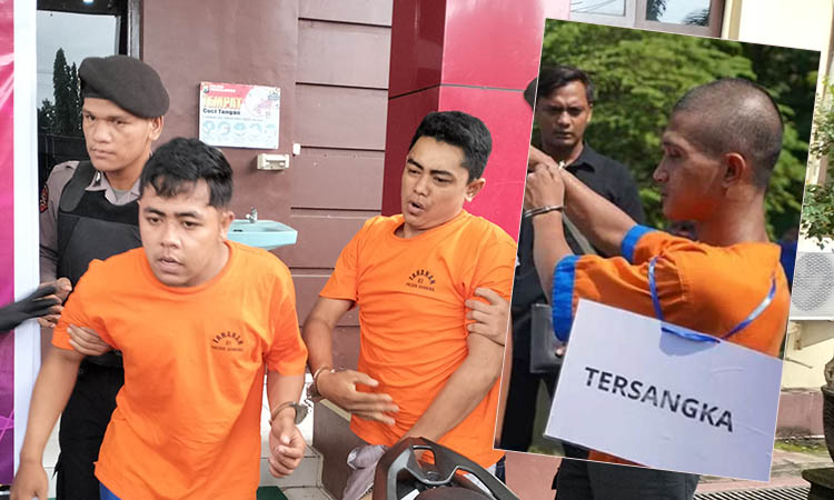 BAKAL DISIDANG: Moh. Rosiamin, 24, dan Dian Alfa, 30, tersangka curanmor saat dirilis di Mapolres Probolinggo. Inset, Dwi Nurtikki Damayanti tersangka pembunuhan saat reka konstruksi kasus.