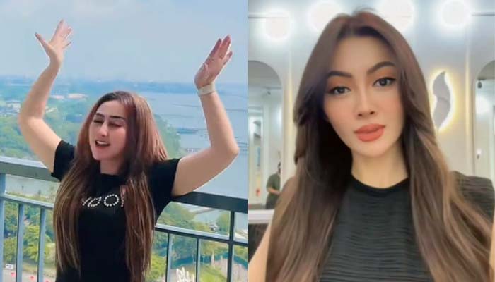 BERSEBERANGAN: Tiktoker asal Probolinggo Luluk Nuril (kiri) dan artis Delia Yasmine (Kanan).