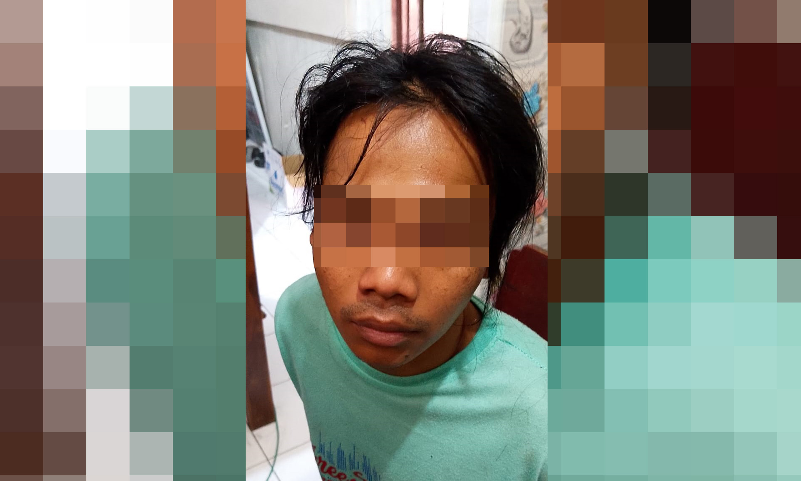 TERSANGKA: Arifin, warga Tongas Kulon, Kecamatan Tongas, Kabupaten Probolinggo, diamankan setelah disangka mencuri motor di Rest Area Tongas, 3 bulan lalu.