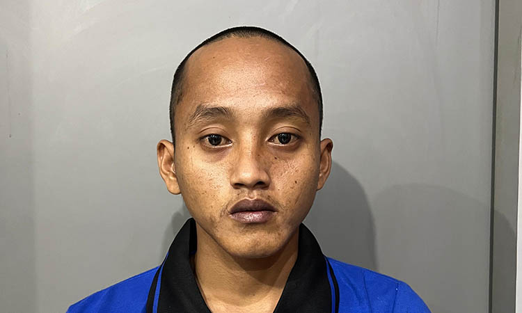 Tersangka Imam Samudra yang sudah mendekam di sel tahanan.