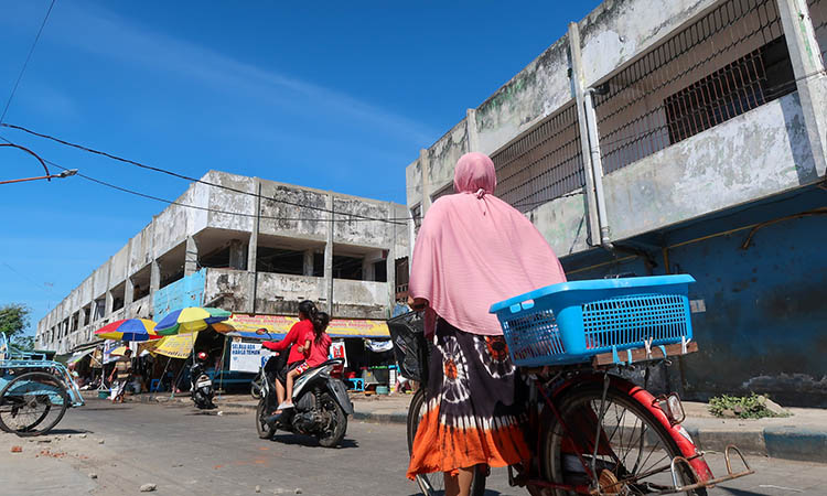 DIREHAB: Keberadaan Pasar Besar yang rencananya akan direhab tahun ini. Dana pagu Rp 6,4 miliar dialokasikan untuk perbaikan.