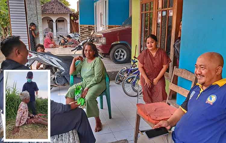 MEDIASI: Pegawai Sosial dan Pendamping TKSK Dinas Sosial Kabupaten Probolinggo ketika melakukan mediasi di rumah Misrika di Dusun Talang, Desa Jambangan, Kecamatan Besuk.