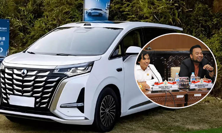 UNIT BARU: BYD Denza D9 Advance yang rencananya akan disewa untuk mobil kepala daerah di Kota Probolinggo. Inset, suaana rapat banggar di DPRD Kota Probolinggo.