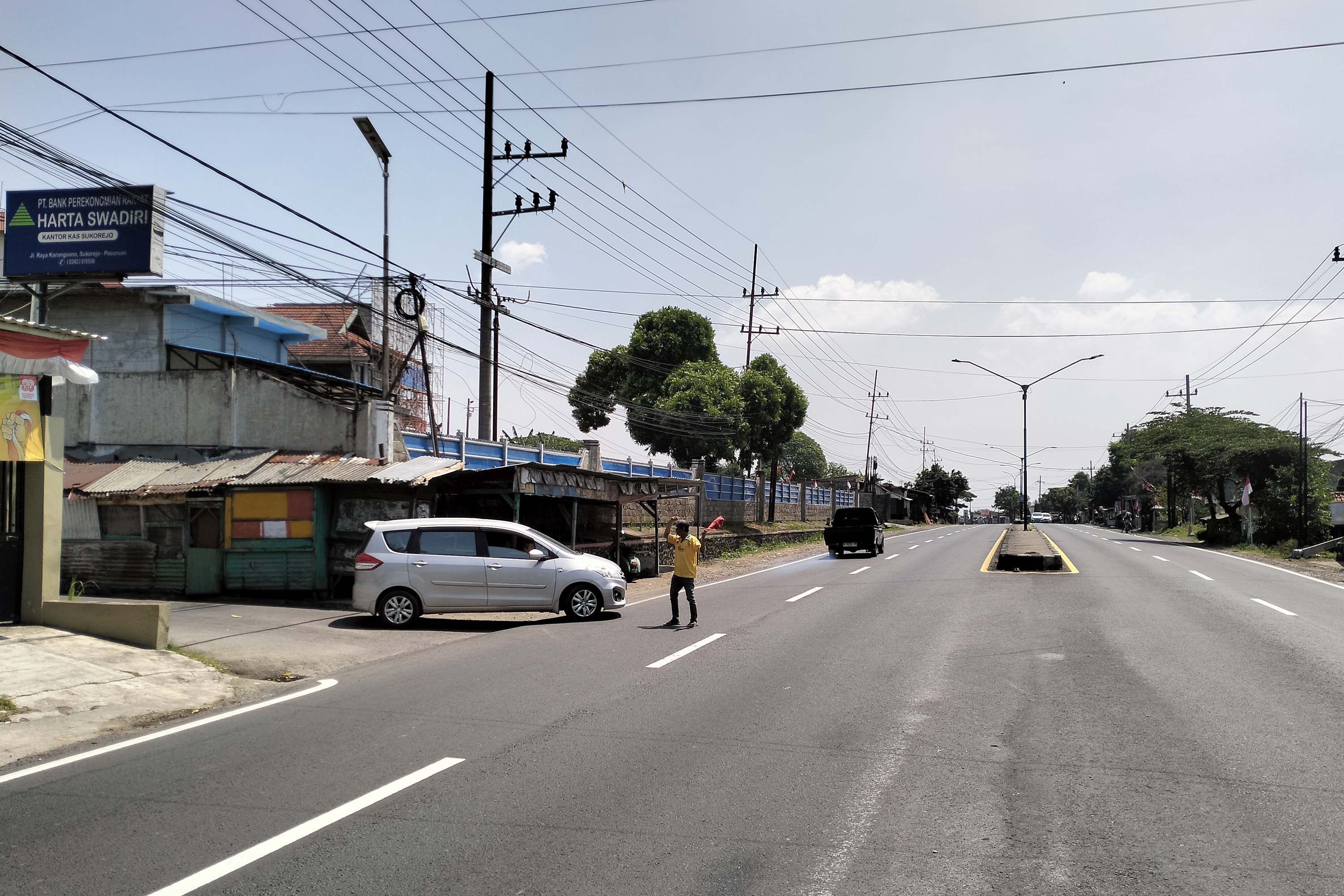 Simpang tiga Sukoreno, Sukorejo, Kabupaten Pasuruan yang bakal jadi akses jalan tembus Sukorejo, Kabupaten Pasuruan-Batu.