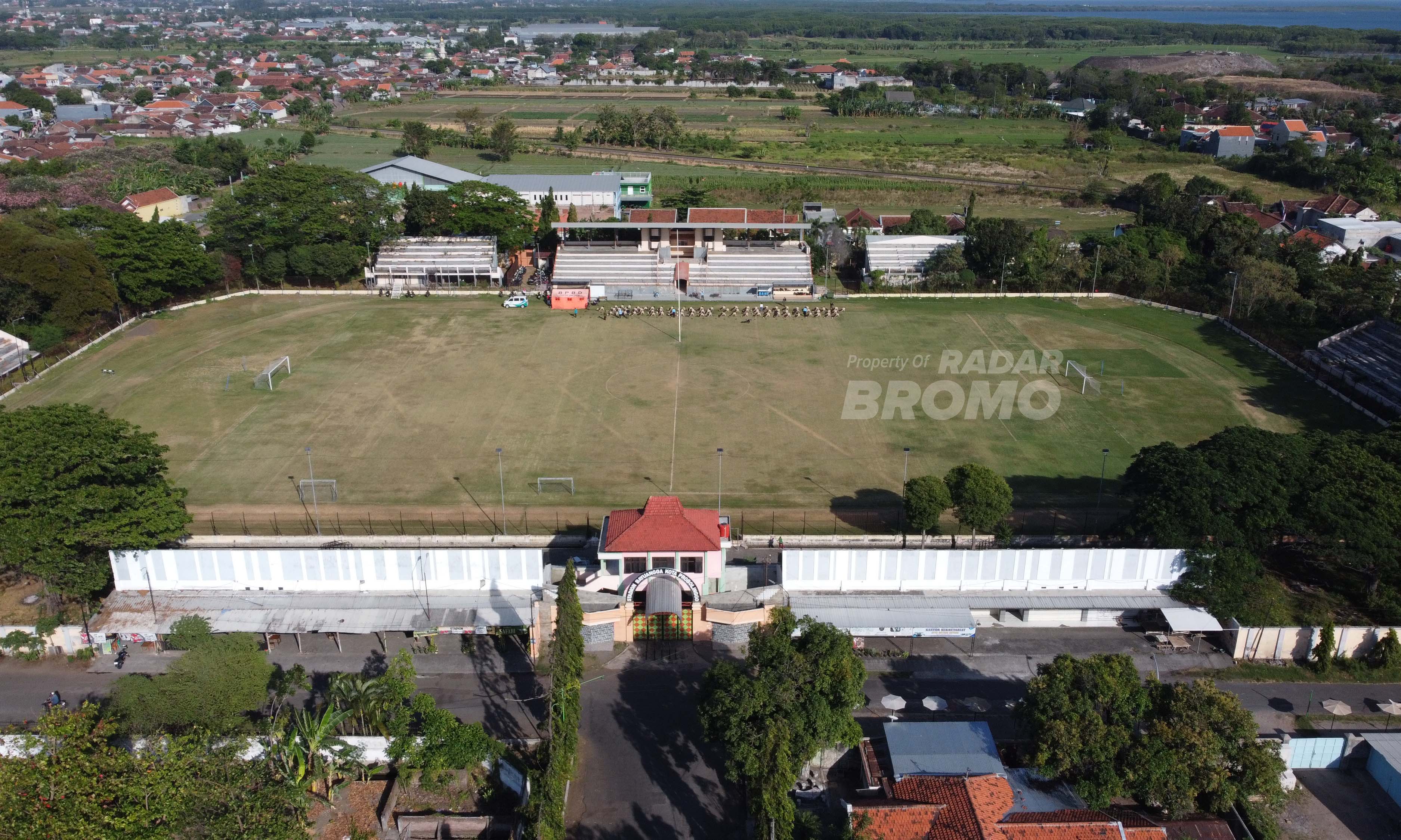 LAPANGAN BOLA: Stadion Bayuangga yang akan dijadikan venue Peringatan Hari Jadi Kota Probolinggo.