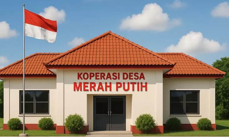 Ilustrasi koperasi merah putih
