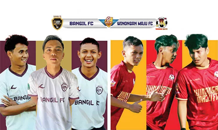BERTABUR BINTANG: Ricko Hardiansyah, M Hanif Ramadhan, dan Lukman Fajri yang akan mengisi lini di Bangil FC. Sedangkan Winongan Maju FC diperkuat M Nurhacqiqi, Dede, dan Agies Armediansyah.