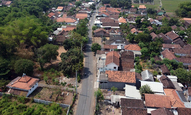 PADAT: Kawasan Desa Widoro, Kecamatan Krejengan, Kabupaten Probolinggo yang kini cukup padat penduduk.