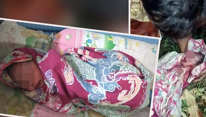 SEHAT: Bayi lelaki lucu yang ditemukan di lahan bekas kolam lele di Desa Gununggangsir, Beji, Kabupaten Pasuruan.