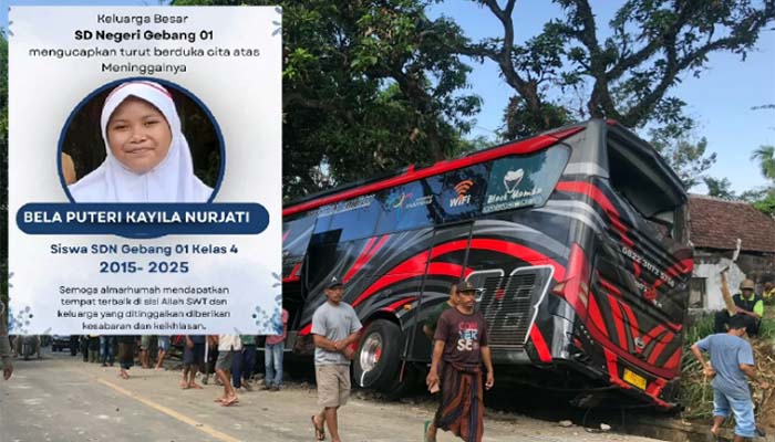 DUKA: Bela Puteri Kayila Nurjati, anak yang ikut menjadi korban jiwa laka bus rombongan RS Bina Sehat Jember di Jalur Wisata Bromo, Probolinggo. (INEKE/RADAR BROMO)
