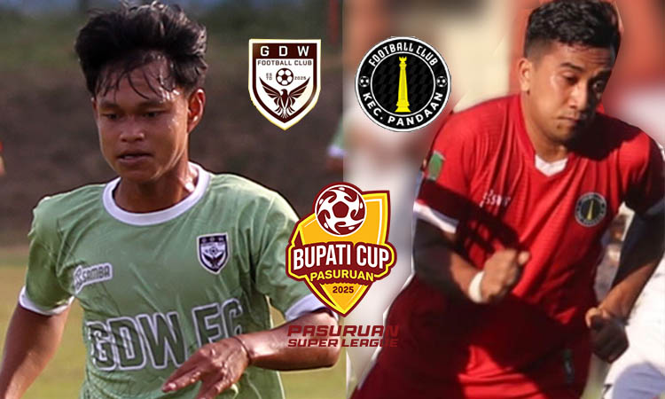 BUTUH KEMENANGAN:Pemain Pandaan M Fatoni Majid yang biasa dimainkan di lini tengah. Kanan, Winger GDW FC M Riyan yang kerap membantu pertahanan.