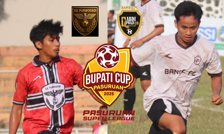 LINI TENGAH: Gelandang Bangil FC Hanif Ramadhan. Kanan, M Zanuar winger SS Purwodadi.