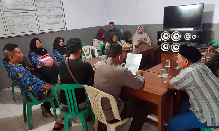 DAMAI: Korban dan terduga pelaku bersama orang tua masing-masing memilih untuk menyelesaikan kasus ini secara damai.