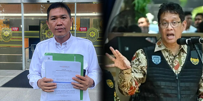 Koordinator Team Kuasa Hukum Kantor Hukum ENP dan Rekan, Eko Novriansyah Putra (kiri) dan Menkeu Purbaya (kanan)