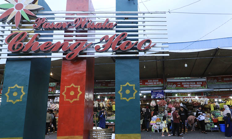 BAKAL DIREVITALISASI: Pasar Wisata Cheng Hoo yang menjadi ikon Kabupaten Pasuruan. Tahun ini, Pemkab Pasuruan merancang DED untuk dijadikan acuan revitalisasi.