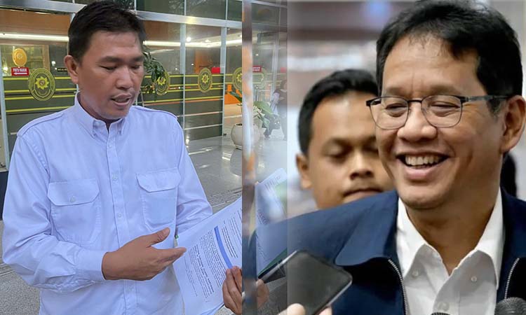 Kuasa Hukum Eks Karyawan PTKL Eko Novriansyah Putra (kiri) dan Menkeu Purbaya (kanan).