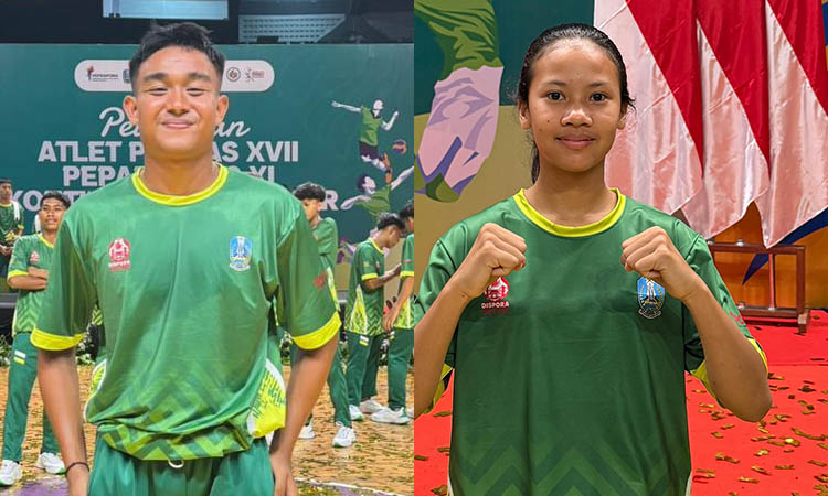 MASIH BELIA: M. Andhika Prayoga dan Michele Kirana Tritha Santoso yang bakal tampil di ajang Popnas XVII.