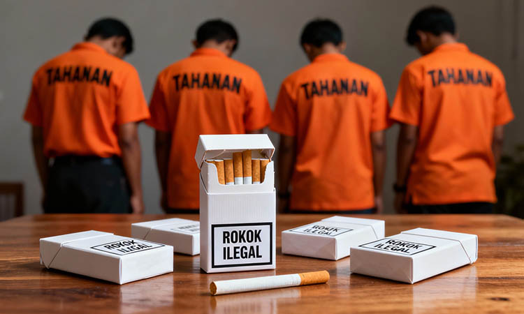 Ilustrasi rokok ilegal