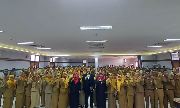 REPRESENTASI PEMERINTAH: Peserta pembinaan PPPK di lingkup Disdikbud hari pertama sejumlah 223 orang.