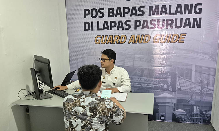 CUKUP DI PASURUAN: Pos Balai Pamasyarakatan Malang di Lapas Pasuruan.