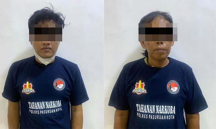 DITAHAN: LH dan MR yang kini sudah menjadi tersangka.