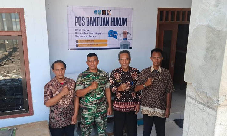 TINGGAL LENGKAPI SDM: Pos Bantuan Hukum di Desa Clarak, Kecamatan Leces yang yang sudah terbentuk di Kabupaten Probolinggo.