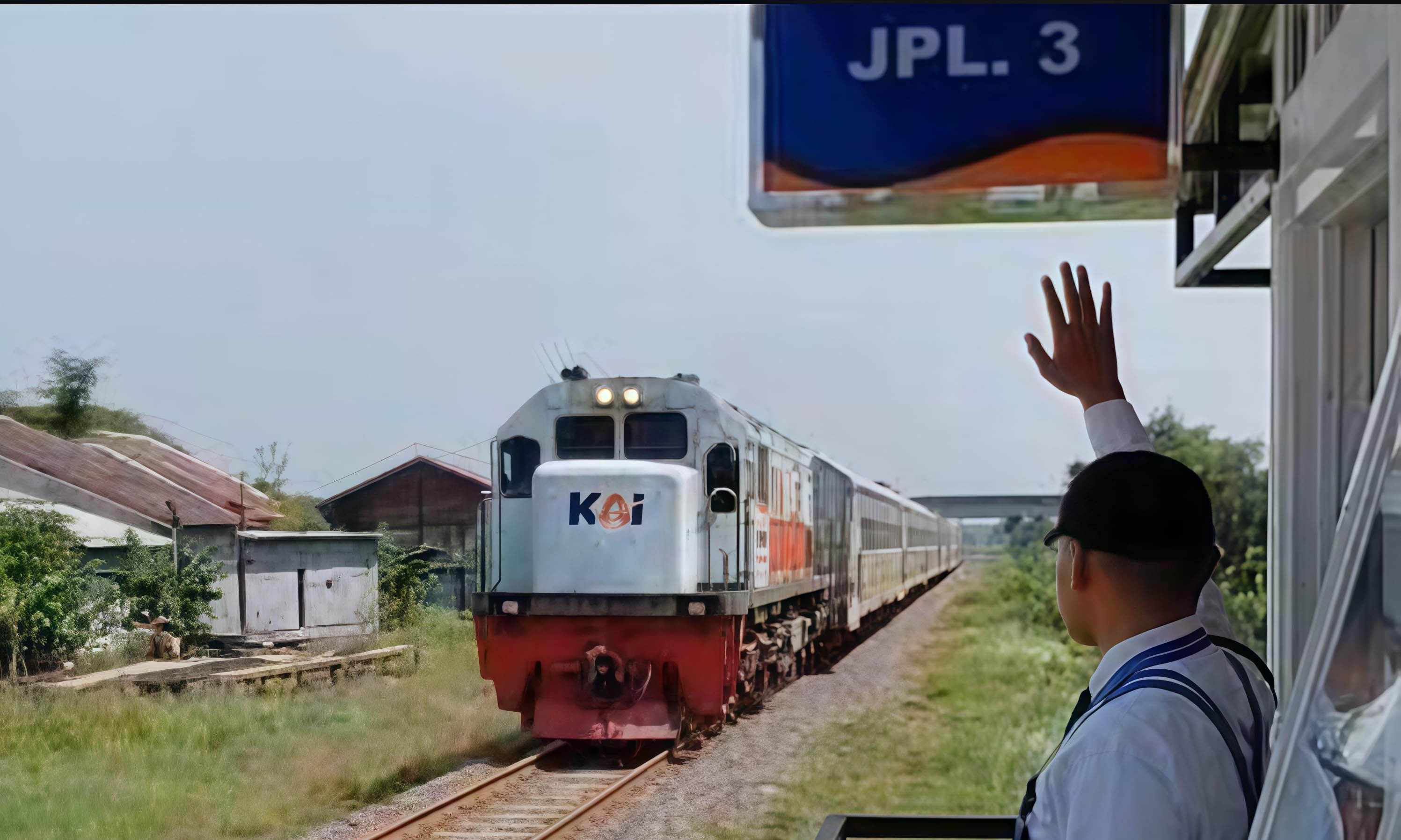 LEBIH SAFETY: Pos penjagaan yang kini sudah beroperasi di jalur perlintasan langsung (JPL) 03 Rembang.