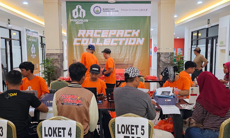 ANIMO TINGGI: Suasana racepack collection DH Prorun gelaran RSDH Probolinggo.