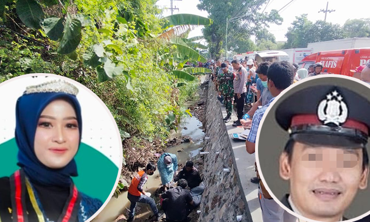 TERUNGKAP: Petugas saat hendak mengevakuasi korban. Inset jenazah korban semasa hidup (kiri) dan terduga pelaku AS (kanan).