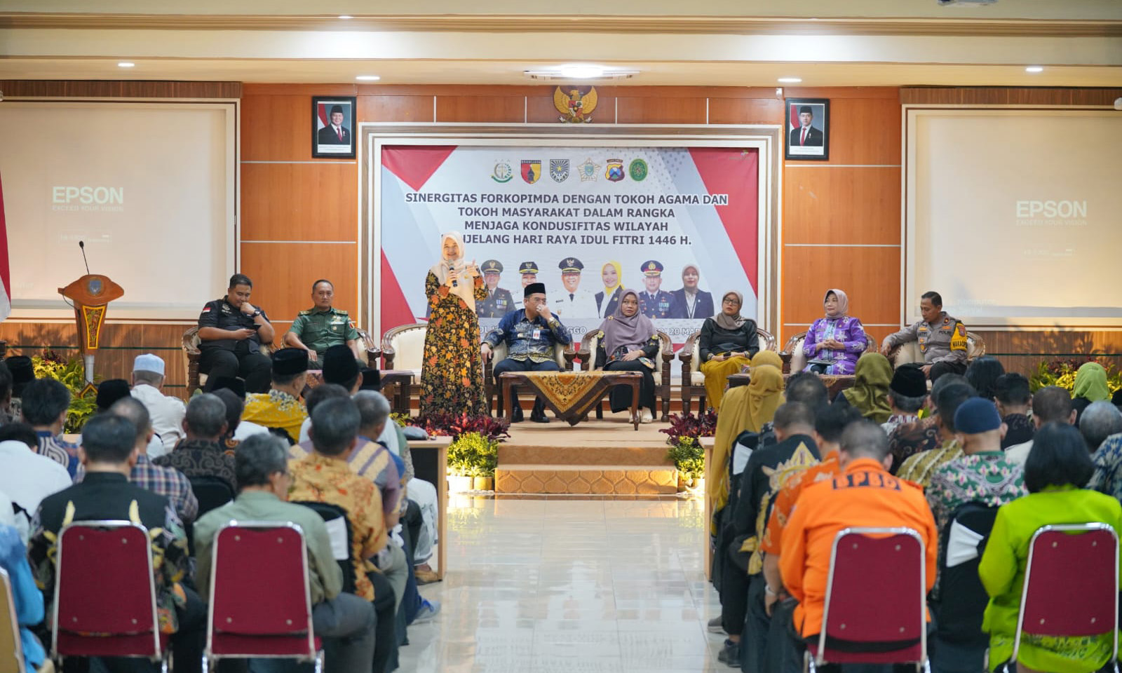 TOGA TOMAS: Sinergitas Forkopimda melibatkan tokoh agama tokoh masyarakat (toga tomas) menjelang Idul Fitri 1446 Hijriah di Ruang Puri Manggala Bhakti, Kamis (20/3).