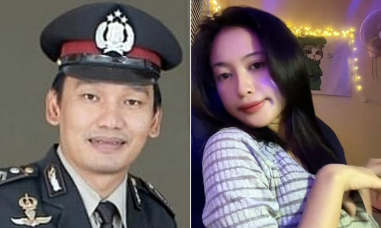 TERSANGKA: Anggota Polsek Krucil Bripka AS (kiri) kini telah ditetapkan tersangka kasus pembunuhan pada adik iparnya Fara (kanan), mahasiswi UMM asal Tiris.