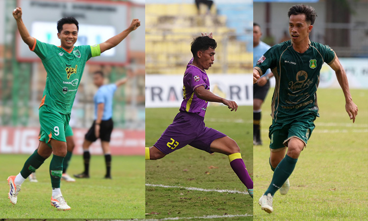 BERSIAP 32 BESAR: Striker Pasuruan United Ricko Hardiansyah, gelandang Persekap Khoirul Anwar dan winger Putra Jaya Hilmi Gimnastiar yang menjadi andalan tim.