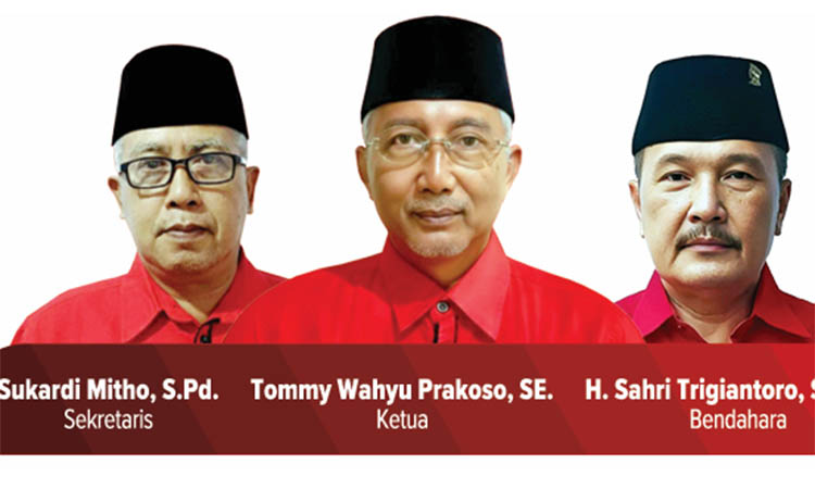 Komposisi Ketua, Sekretaris dan Bendahara DPC PDI Perjuangan Kota Probolinggo.