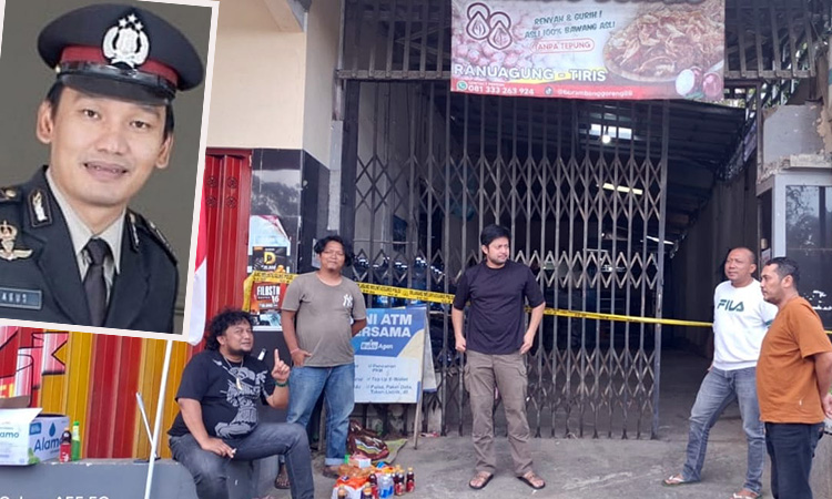 OLAH TKP: Tim Jatanras Polda Jatim saat menggeledah rumah Bripka Agus di Ranuagung Tiris. Sebelum dihabisi, korban Fara sempat dibawa ke rumah ini. Inset Bripka Agus. (Istimewa)