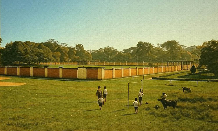 TEMPAT BEROLAHRAGA: Tak hanya menjadi tempat masyarakat untuk berolahraga. Karena kawasan setempat, dulunya juga dijadikan tempat bermain anak-anak hingga masyarakat untuk mengembalakan ternak.