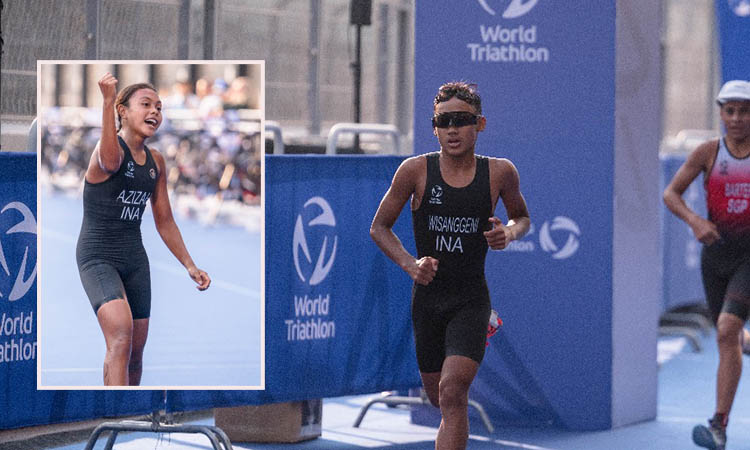 SEMANGAT: Leader Matthew Wisanggeni dan Maurizka Nur Azizah (Inset) saat mengikuti Youth Olimpic Games di Dakar Senegal.