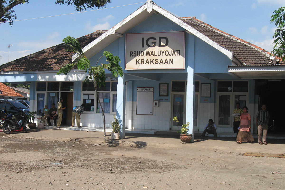 LAYANAN AWAL: Bangunan IGD RSUD Waluyo Jati tempo dulu sebagai layanan awal rumah sakit.