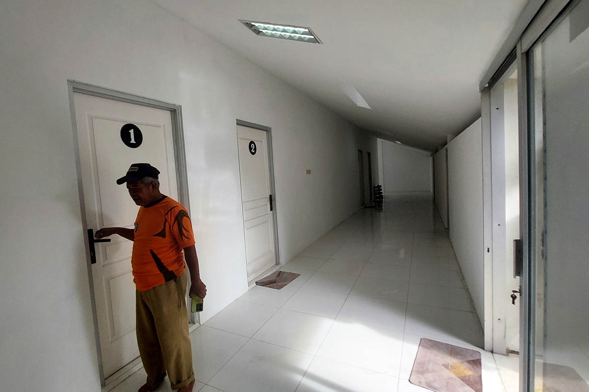MENGINAP: Kondisi saat ini, pasca sumur tua sisi barat ditutup dan dibangun Guest House di atasnya.