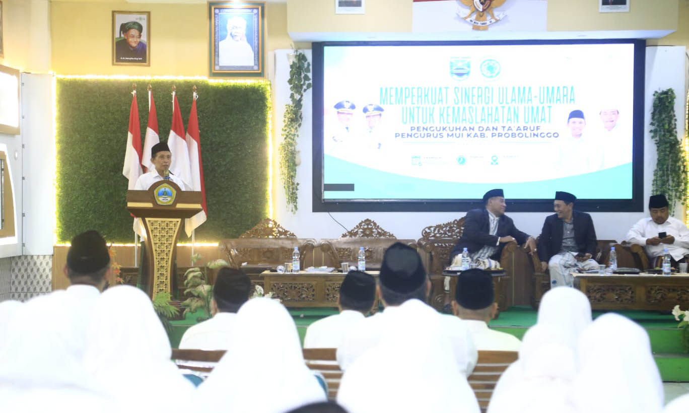 SUDAH DIKONSEP: Suasana pengukuhan pengurus MUI Kabupaten Probolinggo beberapa waktu lalu.