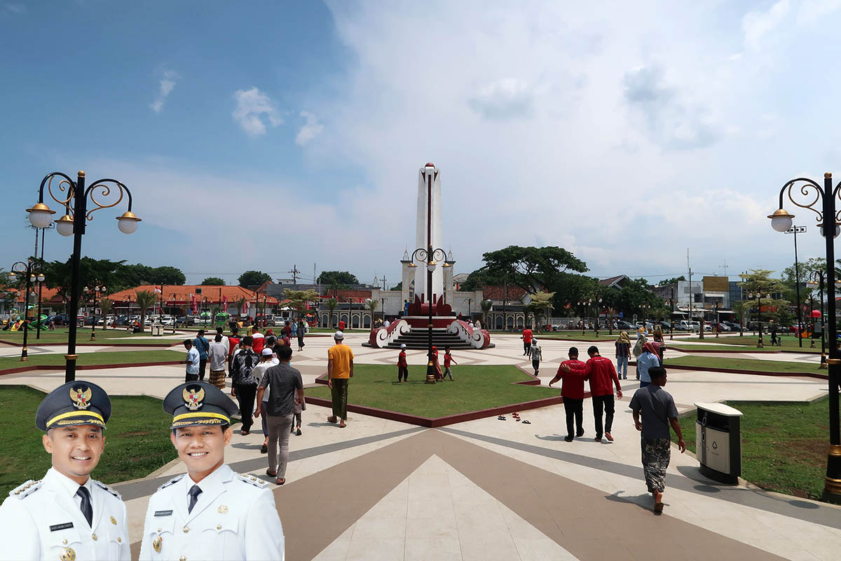 INDAH: Alun-alun Kota Pasuruan yang juga jadi ikon Kota Pasuruan kini tampak lebih cantik.