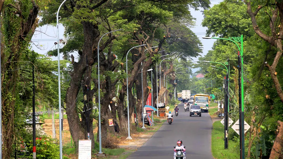 MULUS: Ruas Jalan Bangil-Pandaan yang kondisinya rata-rata dalam keadaan baik. Meski beberapa titik, mengalami kerusakan. Tahun ini, ada jalan sepanjang 1.600 kilometer yang akan dibenahi. (Dokumen Radar Bromo)