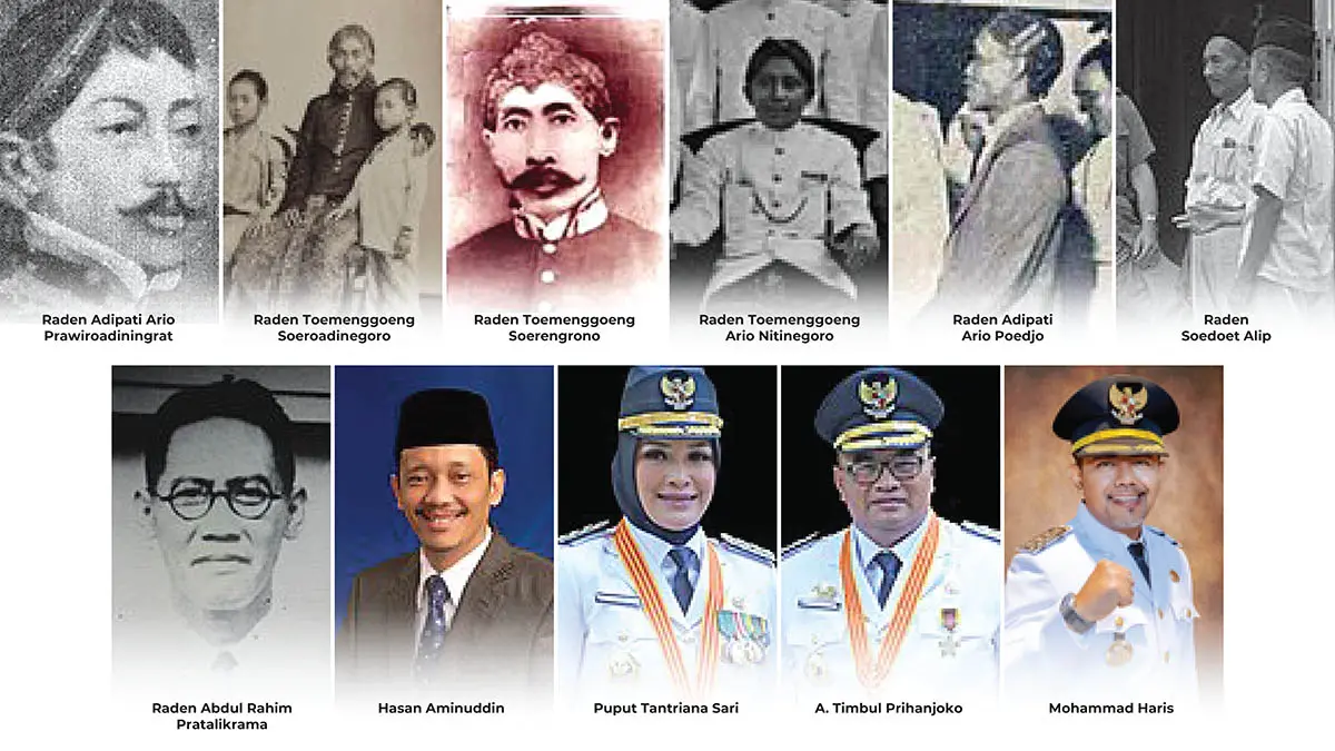 DARI MASA KE MASA: Sejumlah foro Bupati Probolinggo dari masa ke masa. 