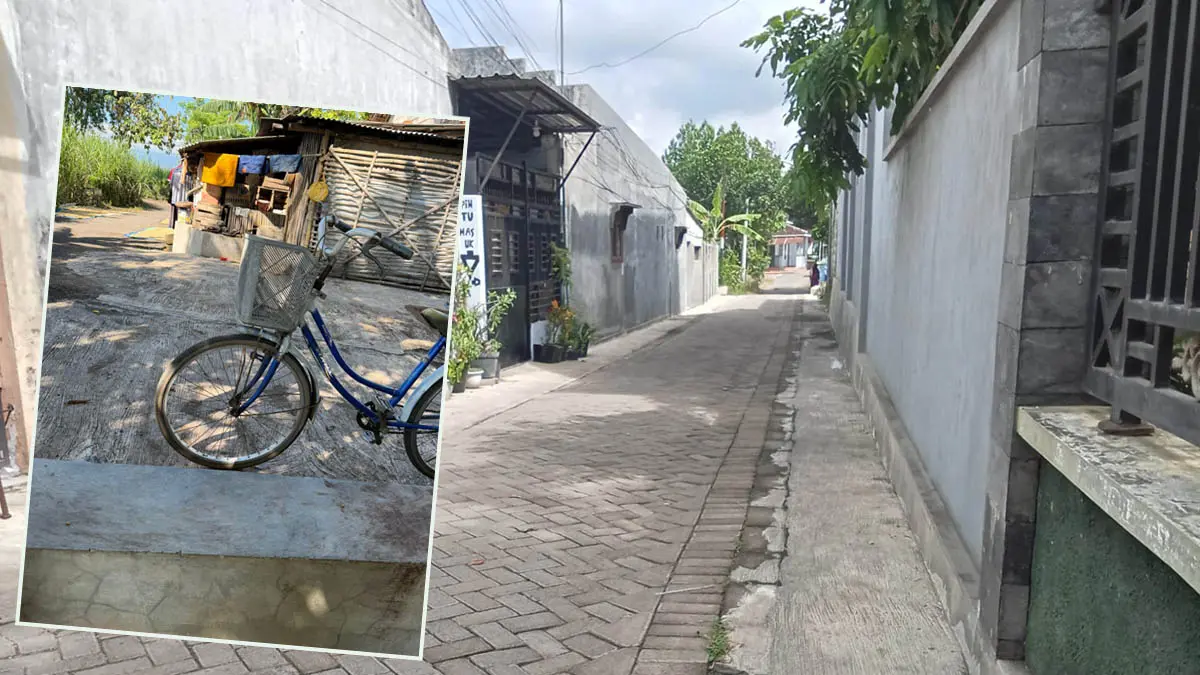SUDAH MULUS: Jalan di Dusun Sumur Sawah yang sudah terpasang paving. Selain jalan, jembatan di dusun ini untuk menuju lahan pertanian juga telah dibenahi. (Foto: Pemdes Sedarum for Jawa Pos Radar Bromo)