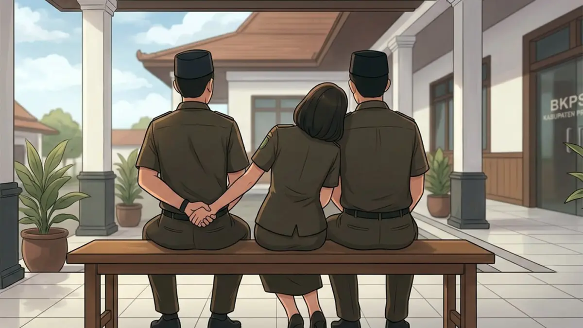 Ilustrasi oknum ASN selingkuh AI