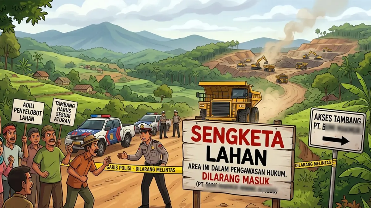 Ilustrasi sengketa lahan AI. 
