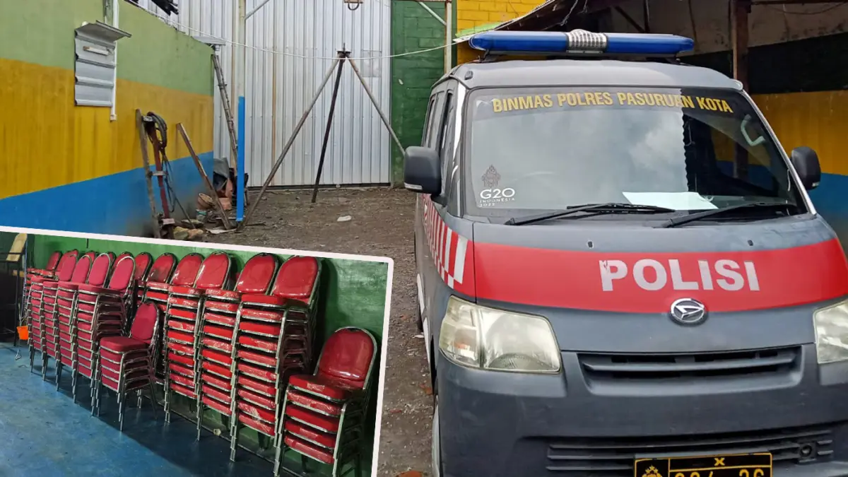 HILANG: Ratusan kursi persewaan milik Ikhwan Arif, 40, sempat dikirim ke sebuah gedung di Tembokrejo, Rabu (20/5) malam. Namun, ratusan kursi itu hilang pada Kamis (21/5) pagi.