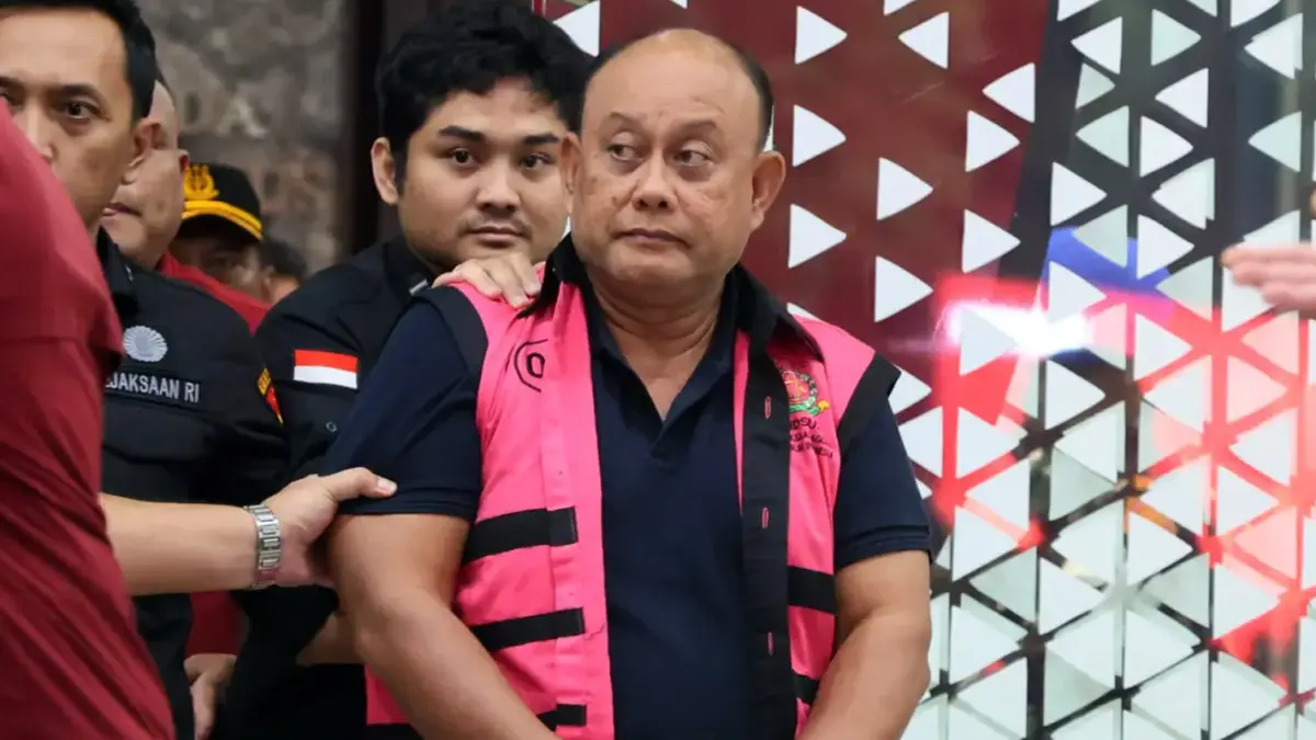 Mantan kepala Dadan Hindayana resmi di tahan Kejaksaan Agung, Jakarta, Rabu (3/6/2026). (Dery Ridwansah/ JawaPos.com)