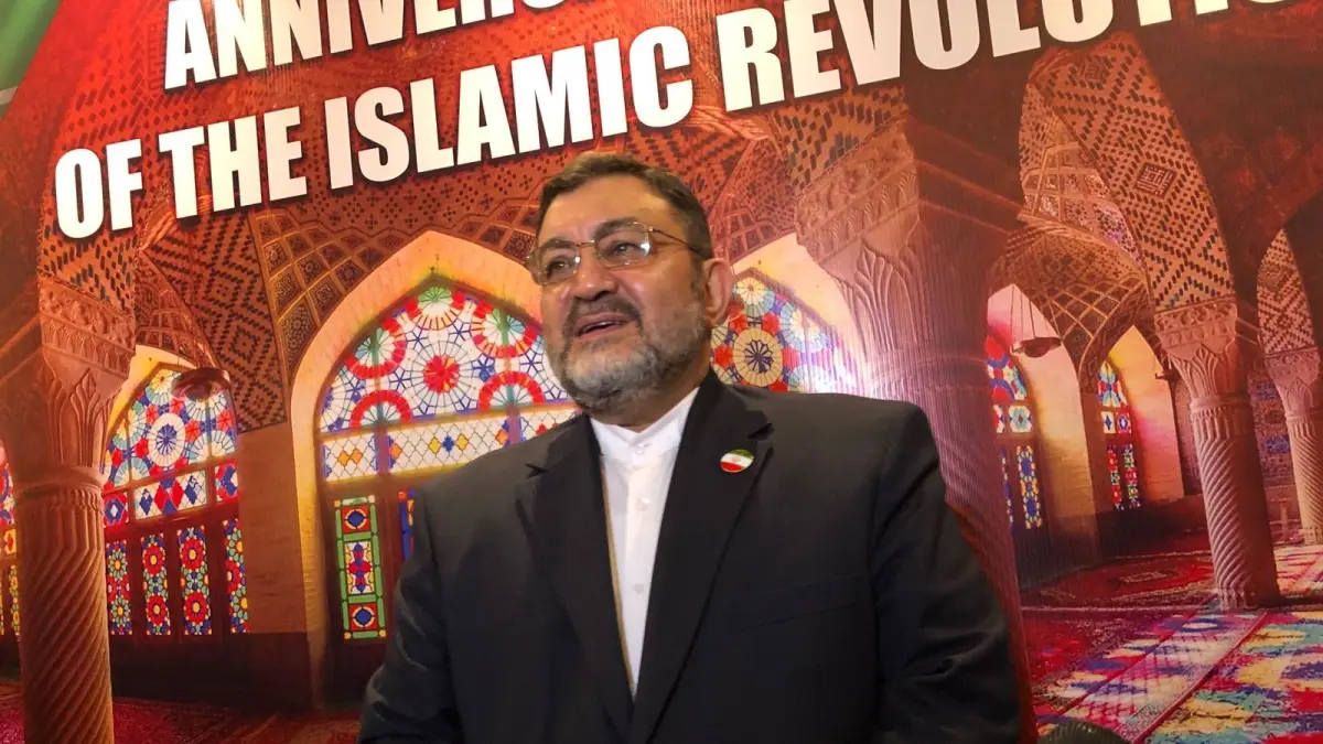 Dubes Iran untuk Indonesia Mohammad Boroujerdi menegaskan bahwa negaranya tidakingin berperang dengan pihak manapun, termasuk dengan AS. (Sahrul Yunizar/JawaPos.com)