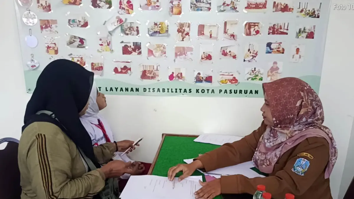 Sejumlah ABK dilakukanasesmen di Puskesmas Pandangsapi, Kota Pasuruan.